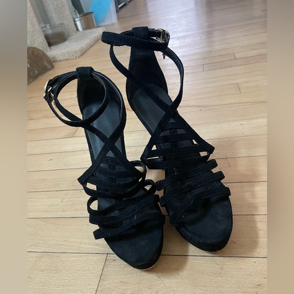 Black strappy stiletto’s - Picture 1 of 4